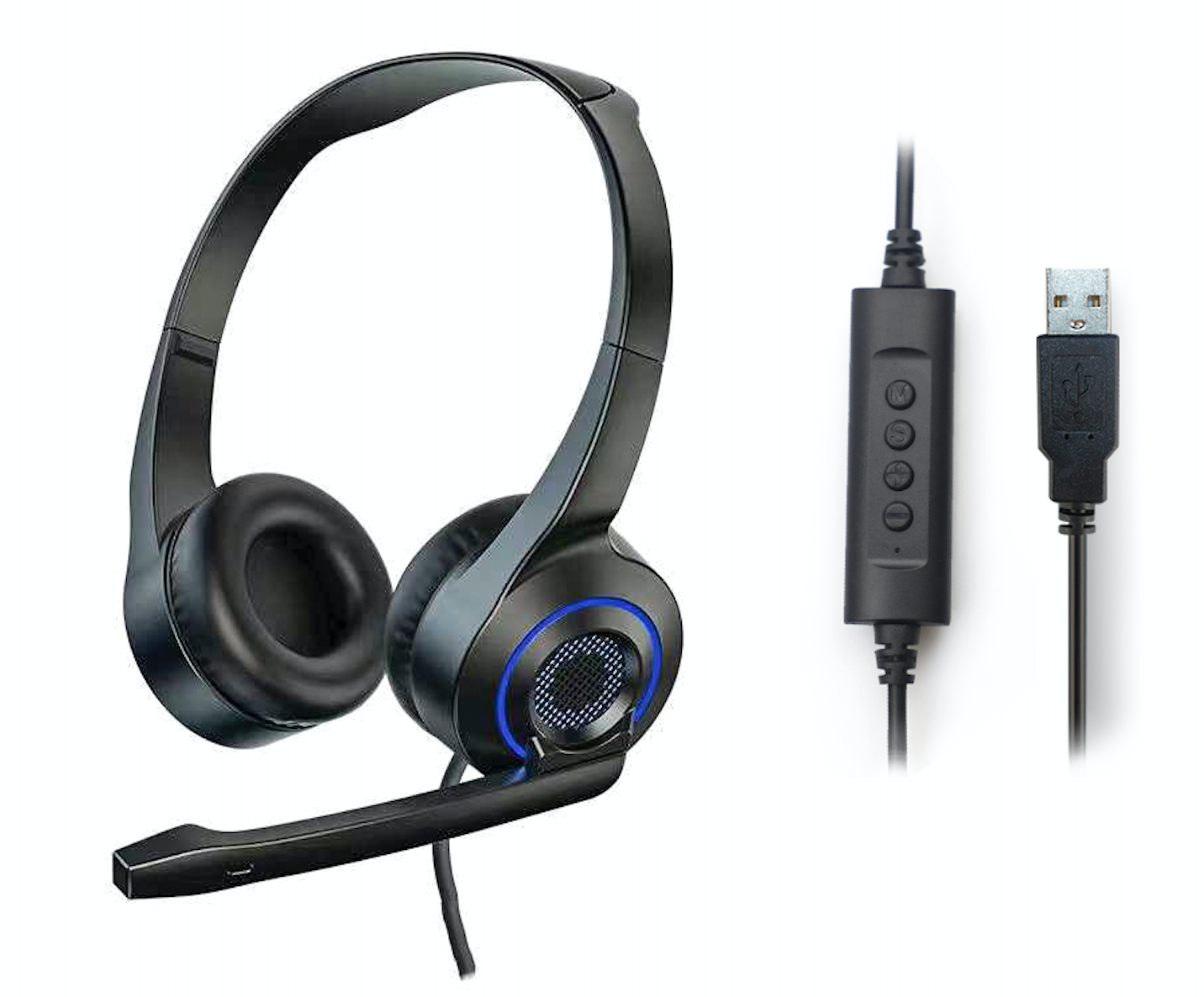 Call Center Headset with noise cancelling Mic PC-112