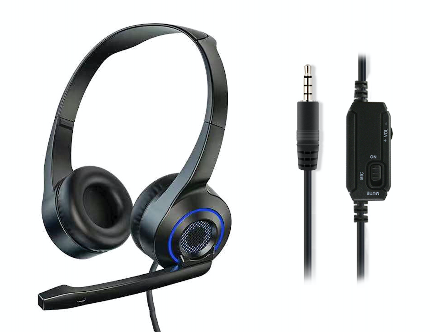 Call Center Headset with noise cancelling Mic PC-112